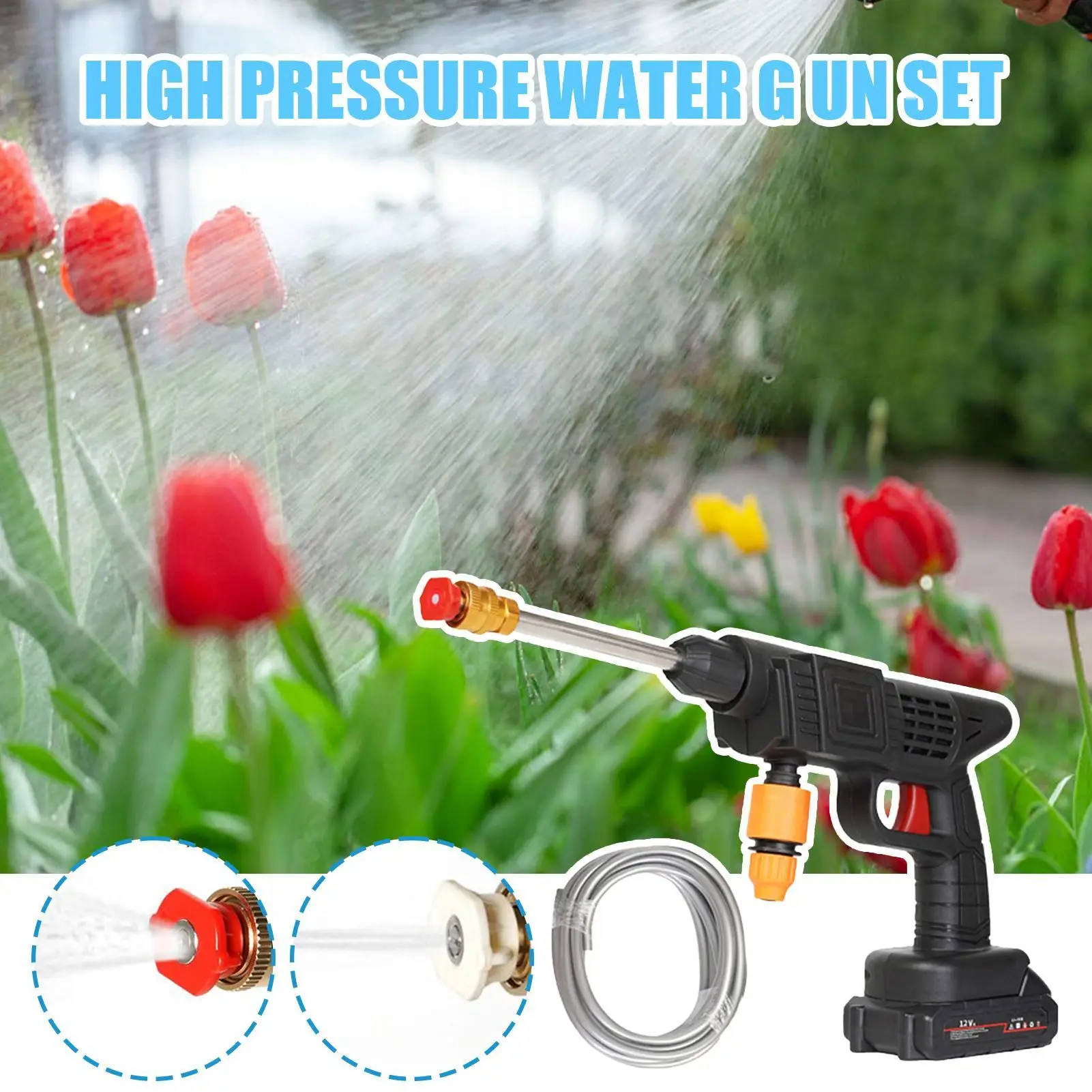 

Портативная беспроводная мойка высокого давления, автомобильный распылитель, эффективная мойка высокого давления для палубы, подъездной дороги, патио, дома