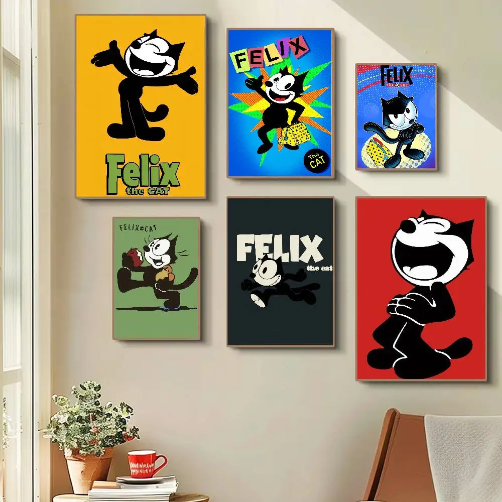 Anime Felix The Cat Vintage Anime Poster Wall Art For Study Living Room Decor Unique Home Decoration Pictur