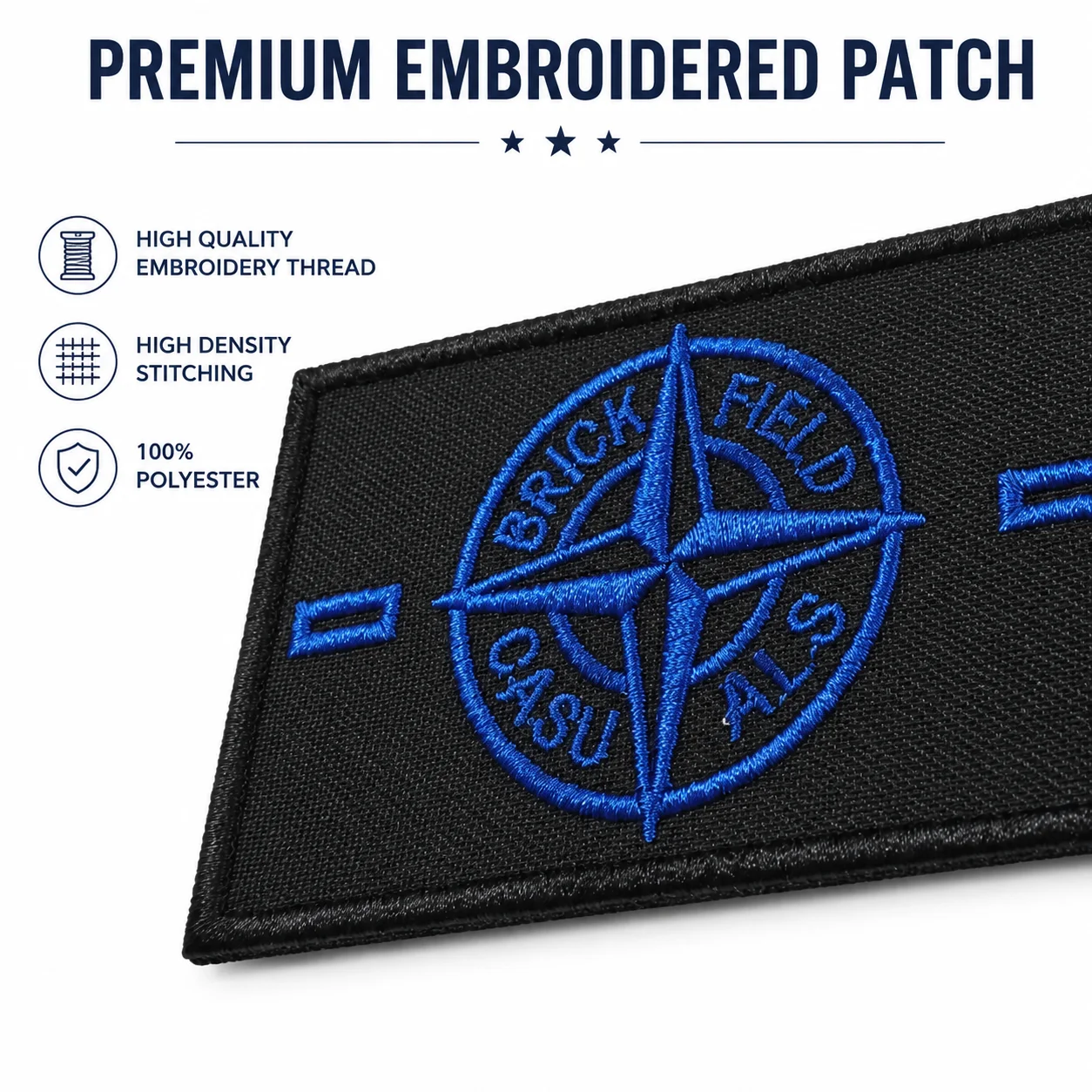 Embroidered Patch Brickfield Rangers Casual Ultras Football Athletic Badge Hook and Loop for Clothes Backpacks Hats & Everything