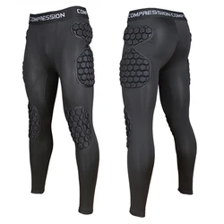 Men Soccer Goalkeeper Training Pants EVA Thicken Sponge Protection Mens Football Rugby Knee Hip Pad Trousers Long Pant Leggings