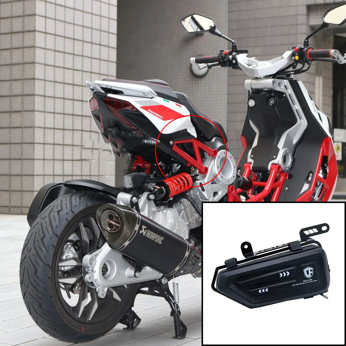 

Waterproof tool bag for Italjet Dragster 200/250i/125/400 2022 model with side pouch