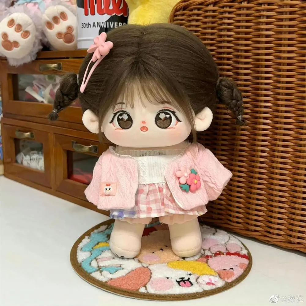 Muñeca Kawaii de algodón con ojos grandes, ropa de bebé, muñecas de tela de esqueleto, puede cambiar la ropa, figura de muñecas, regalo de colección, 20cm