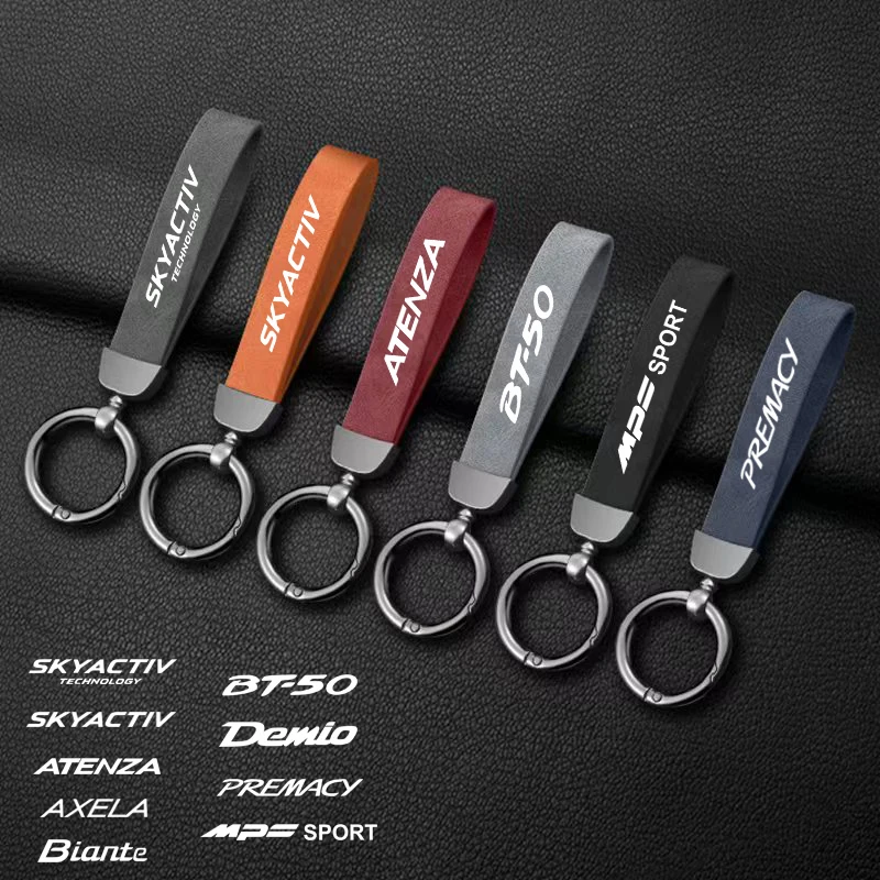 

High-Grade Keychain Car Key Ring With Horseshoe Buckle For Mazda Atenza Axela Biante BT-50 Demio Biante Skyactiv Styling Accesso
