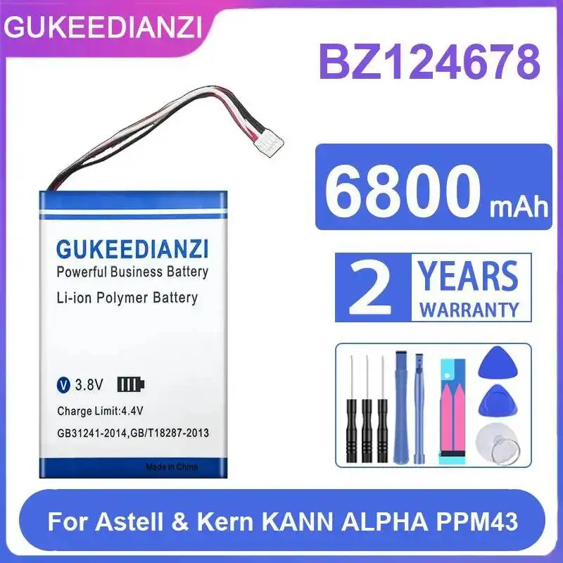 

Аккумулятор BZ124678 с хорошими характеристиками при низких температурах для Astell & Kern Kann Alpha PPM43, 6800 мАч