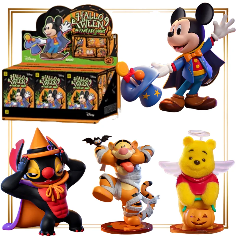 

TOPTOY Disney «Чудесная ночь Хэллоуина», серия «Слипая коробка», украшение для рабочего стола с Микки, Рождественский подарок, аниме, счастливая сумка