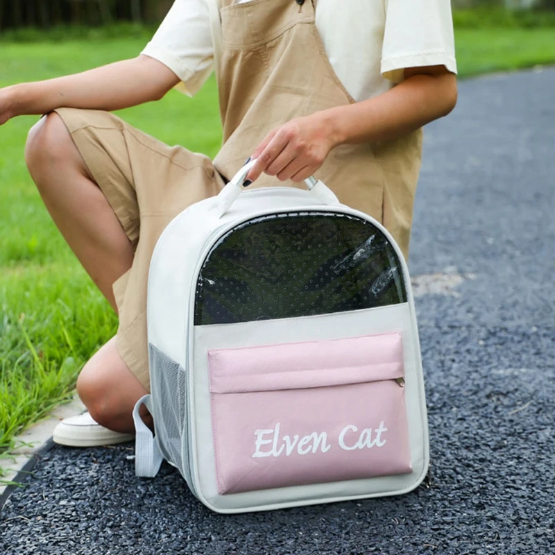 Pet Cat Carrier Bag Breathable Portable Cat Backpack Outdoor Travel Transparent Bag For Cats Small Dogs Carrying Pet Supplies