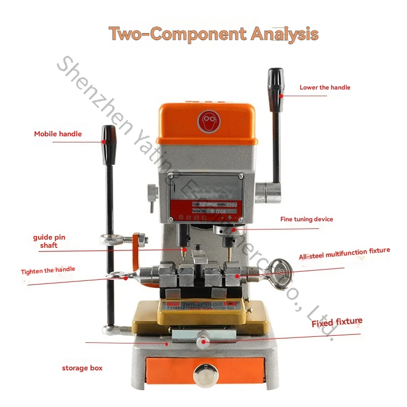 Lock Key Machine Multifunctional Key Copying Machine Manual Precision Automobile Key Milling Machine Equipment