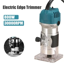 800W 30000RPM Wood Router Machine Woodworking Electric Trimmer 1/4 Inch Wood Carving Milling Cutting Tools Carpenter Power Tools