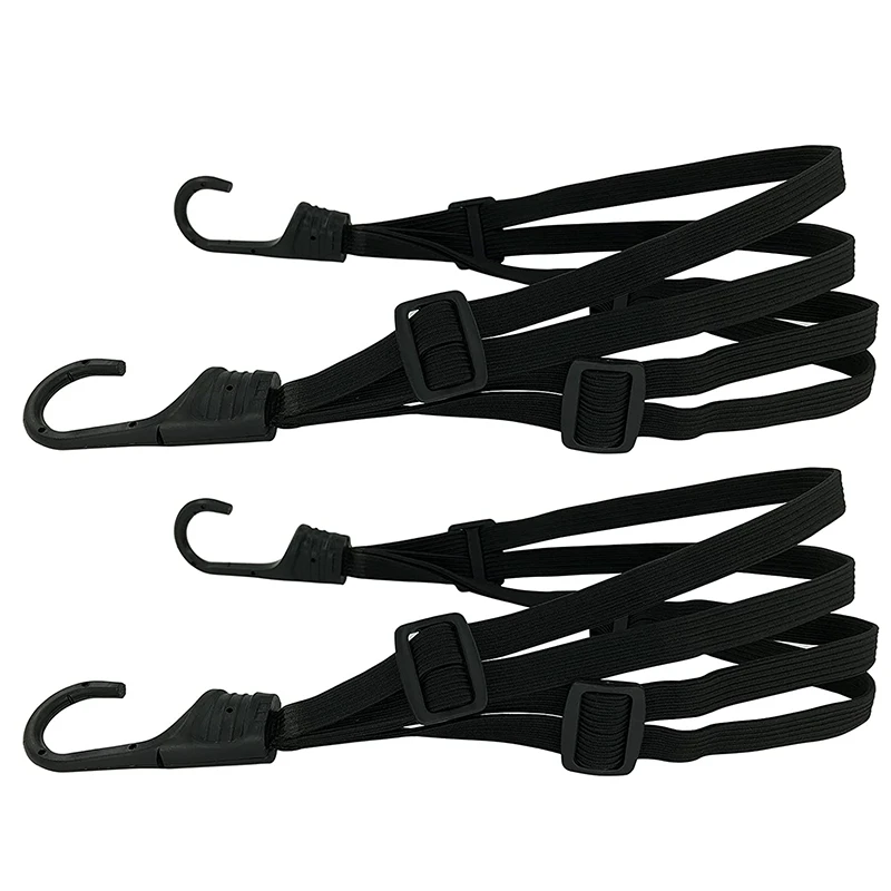 2Pcs Tension Luggage,Lashing Straps With Hooks And 4 Sliding Buckle,Lashing Strap Luggage Carrier For Bicycle Motorcycle