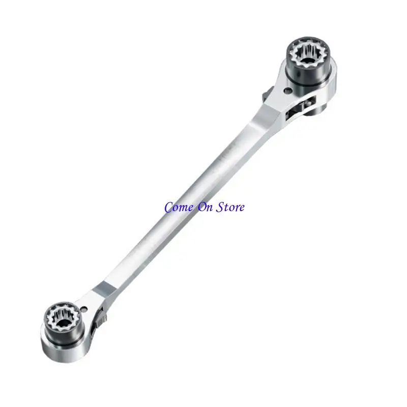 M6CF Ratcheting Wrench Double Head Design For Multiple Nut Size Steel Build