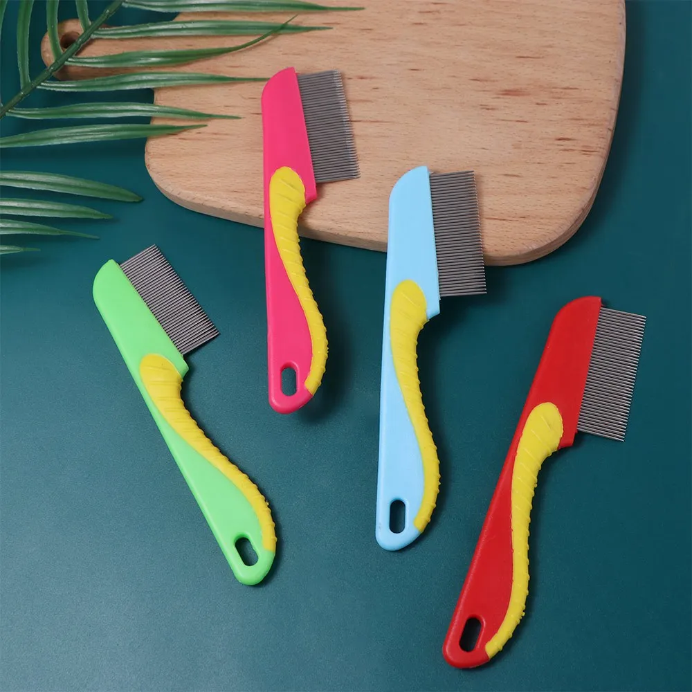 

Pet Hair Accessories Stainless Steel Dog Flea Comb Fine Toothed Long Pet Hair Comb Seahorse Shape Short Lice Comb Cat