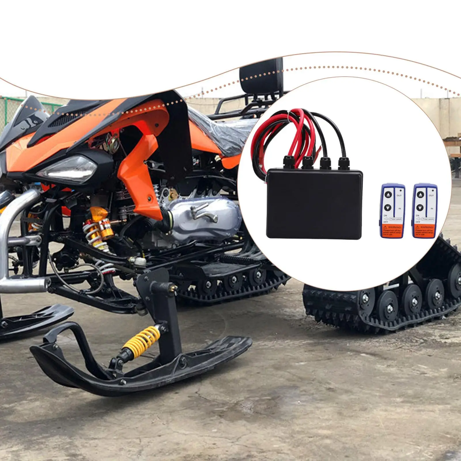 

250A Winch Control Box 2Pcs 1.5M and 2Pcs 0.4M Cables DV12V with Remote Control for ATV UTV SUV Vehicles Forestry Tractors