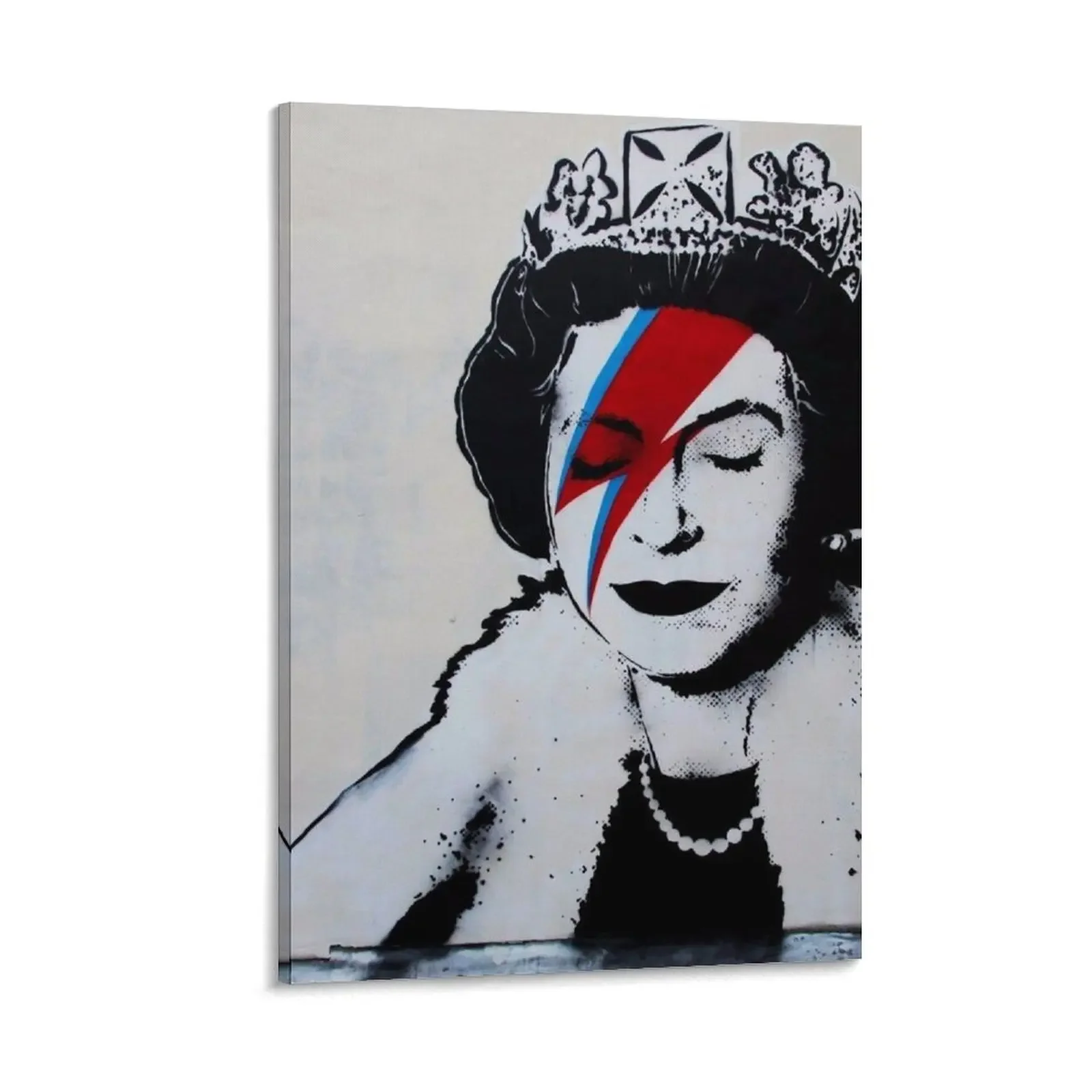 

Banksy Ziggy Stardust Queen of England Street Art Canvas Painting posters for wall decorative wall canvases luxury home decor