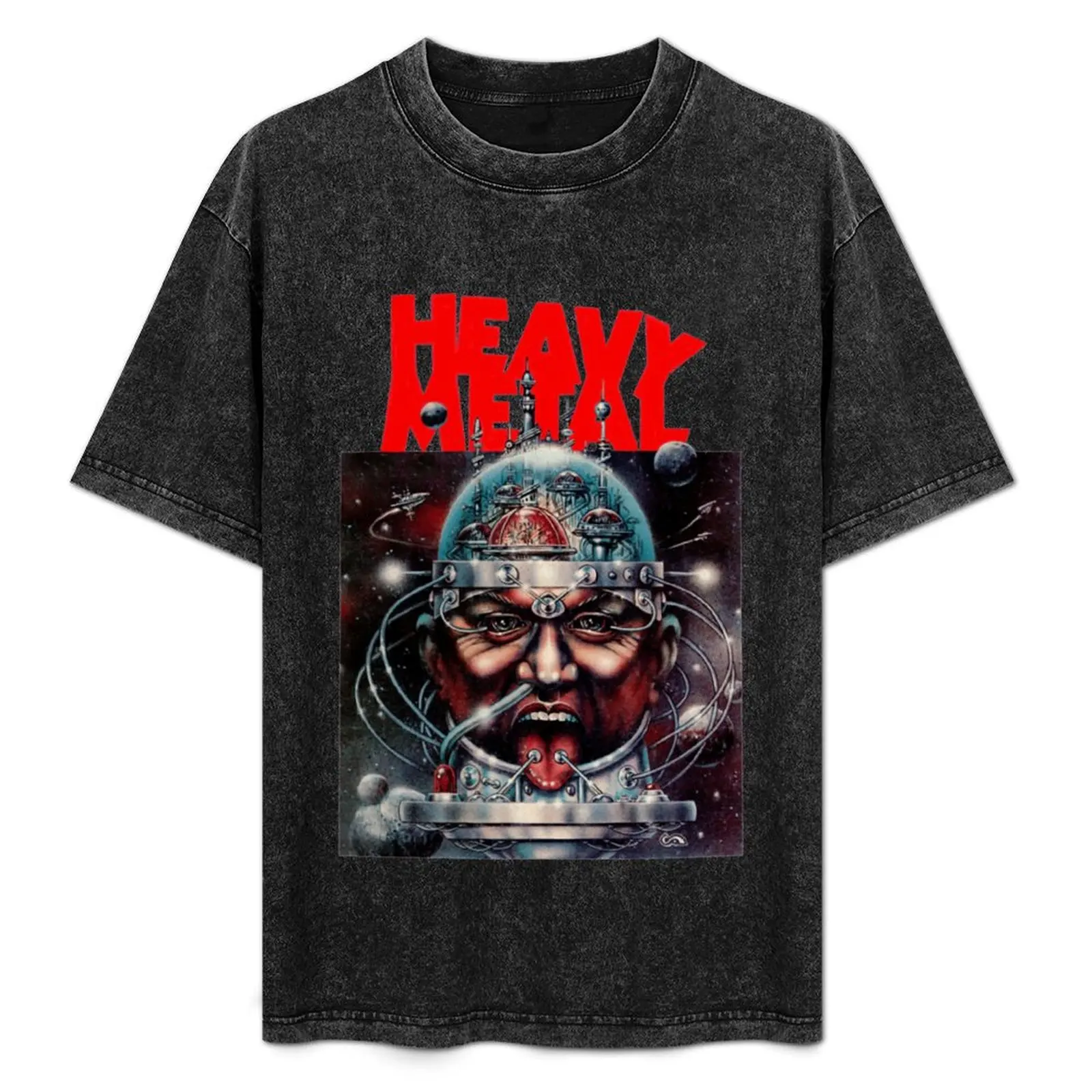 

heavy metal Baseball  Sleeve T-Shirt Basic Plain Short Sleeve Crew Neck Tee