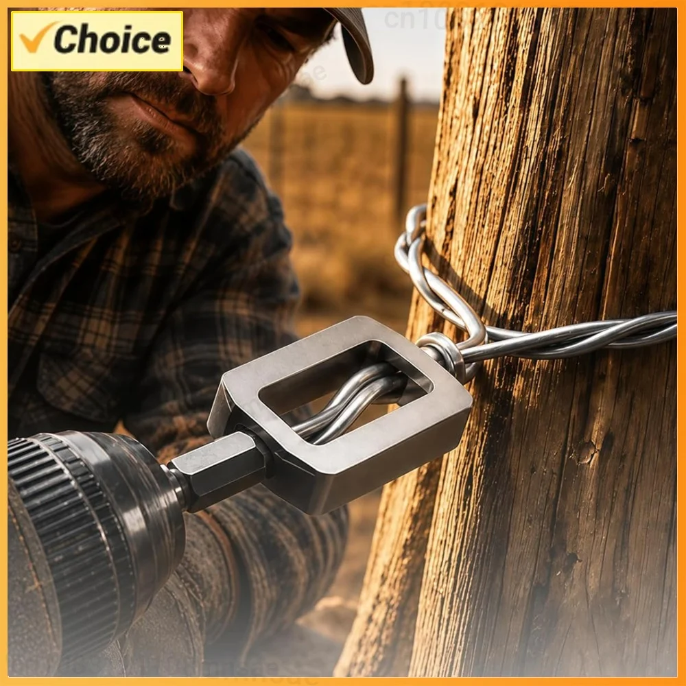 Rebar Tie Wire Winder Tool for Drills with 1/4in Hex Shank Twist Ties Drill Chuck for Fencing Rebars Tying and Construction