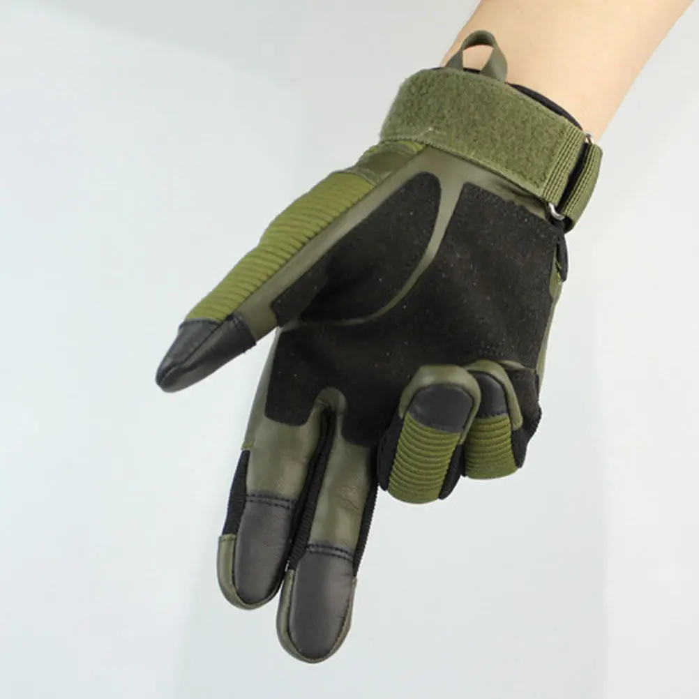 1pair-touch-screen-half-finger-bike-gloves-outdoor-fitness-shockproof-breathable-cycling-gloves-protective-nylon-size-m-army