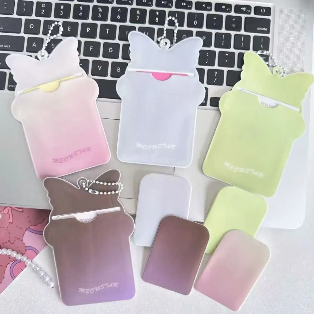 New 3 Inch Kpop Photocard Holder Headphone Butterfly PVC Card Holder Storage Picture Display Card Case