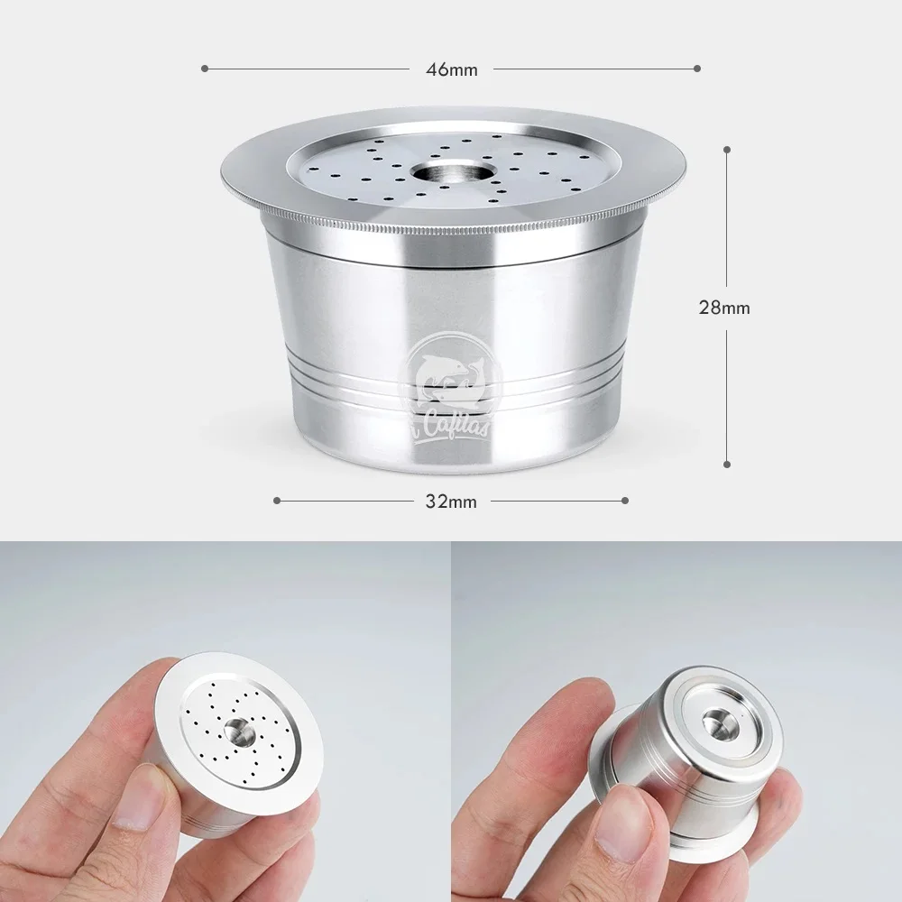 ICafilas stainless steel refillable reusable coffee capsule Caffitaly filter suitable for Caffitaly and Tchibo Cafissimo classic