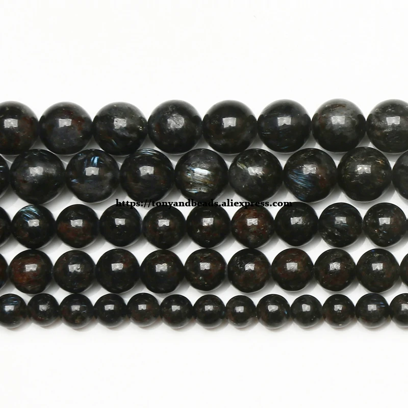 Genuine Semi-precious Natural Russia Hypersthene Stone Round Loose Beads 6 8 10 MM Pick Size Jewelry Making