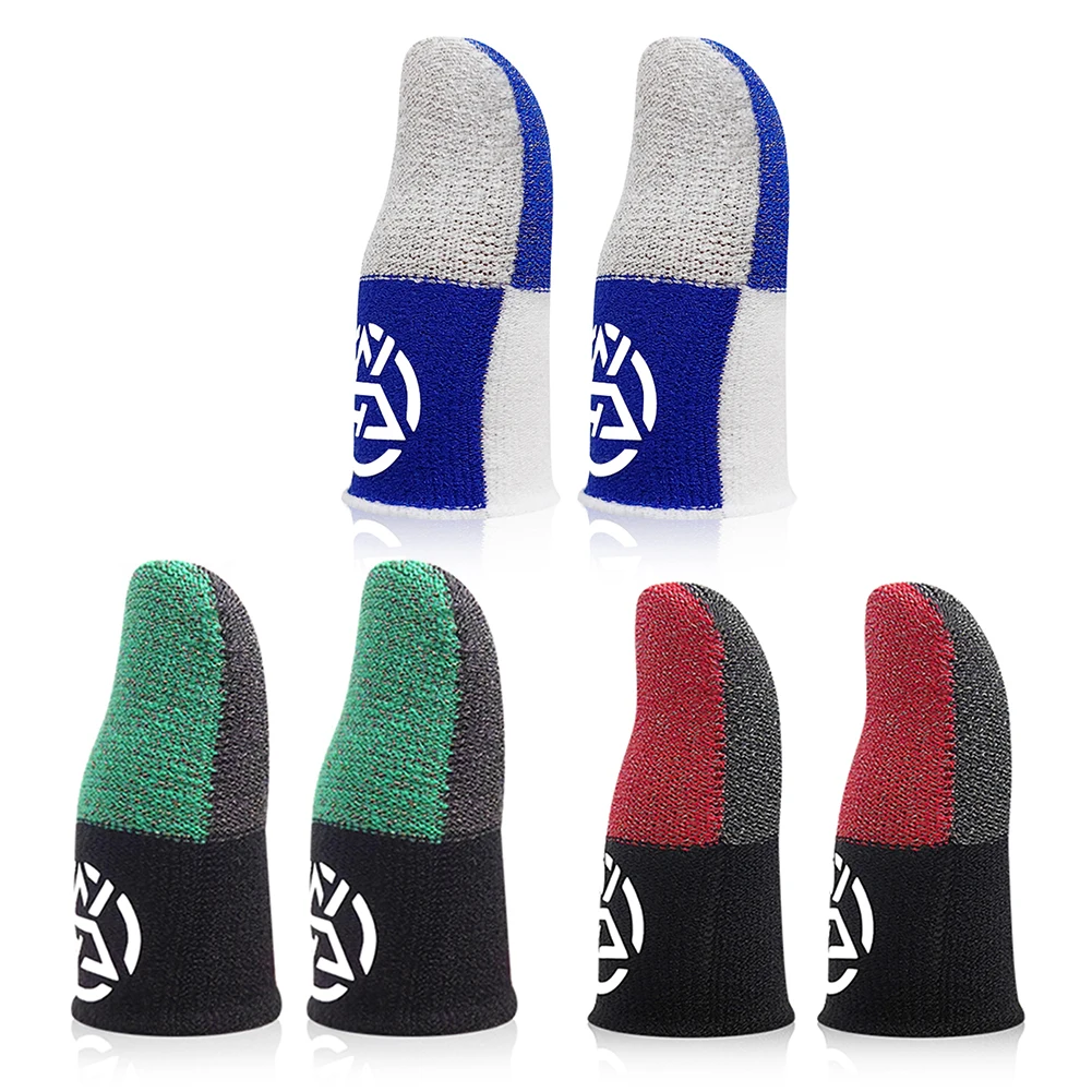 ถุงมือนักเล่นเกมแบบประกบกันระบายอากาศได้ดีมีปลอกเล็บไฟกลางคืนหน้าจอสัมผัสที่ไวต่อเหงื่อสำหรับเล่นเกมโทรศัพท์