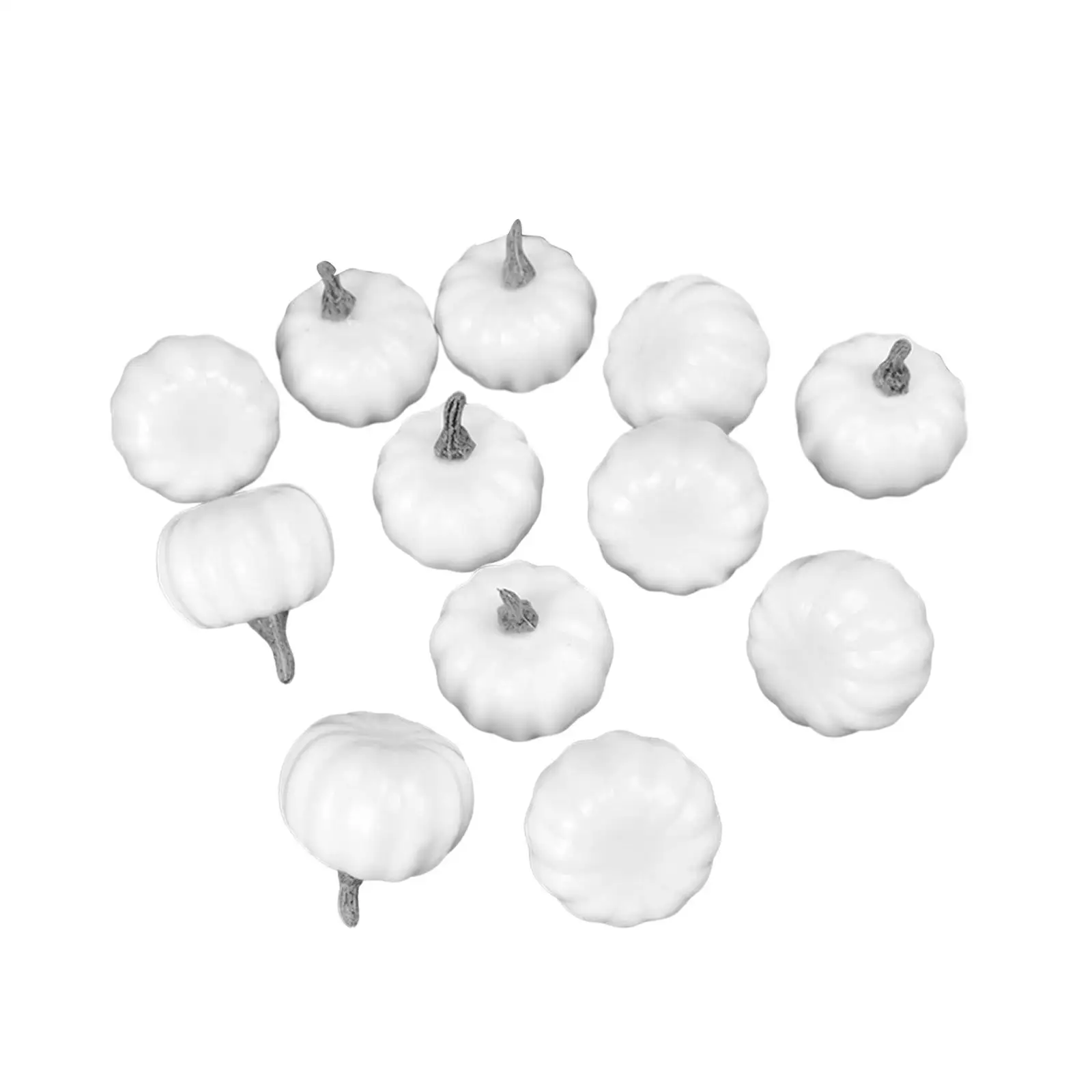 12Pcs Fake Pumpkins Model Artificial Vegetables Photography Props Foam DIY Artificial Pumpkins for Halloween Baby Shower Fall