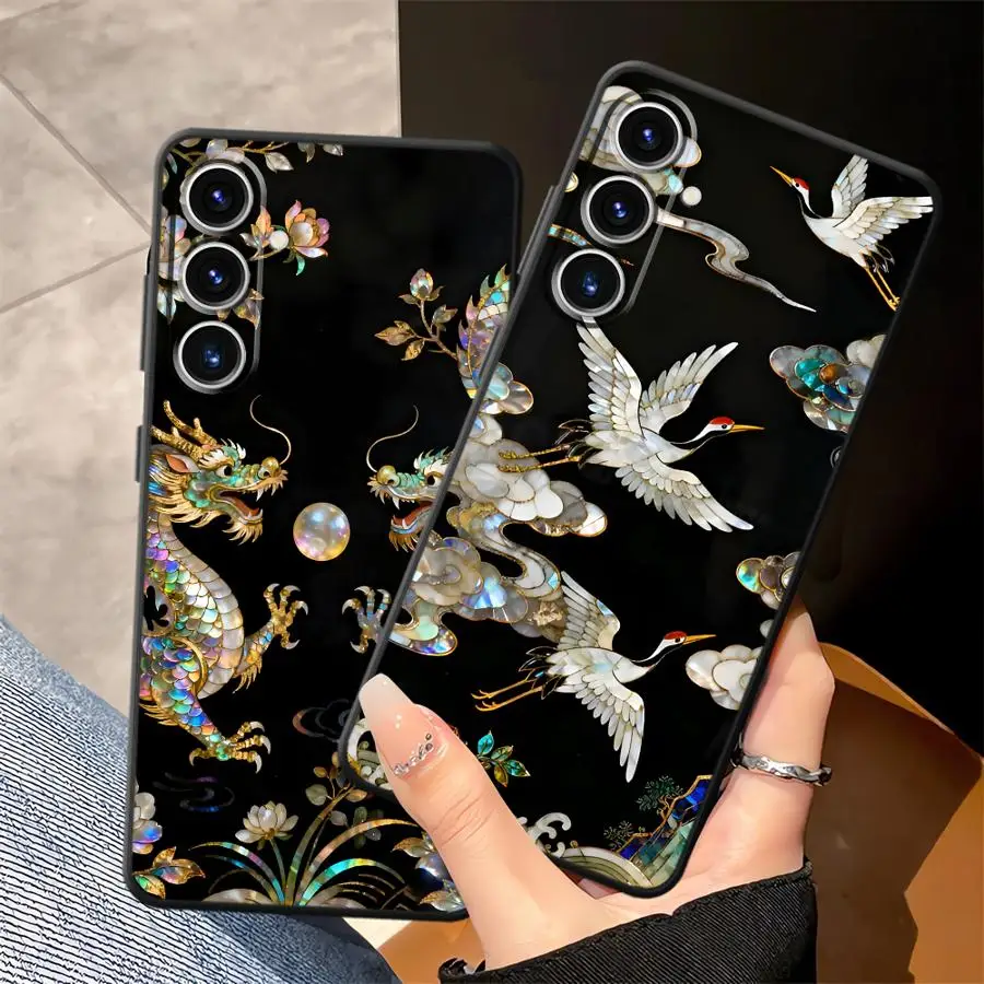 Phone Cover Case for Samsung Galaxy A36 A23 A25 A16 A06 A37 A55 A53 A17 A05 A57 A15 A73 A51 A52 A70 A41 A50 A12 A13 Dragon Art