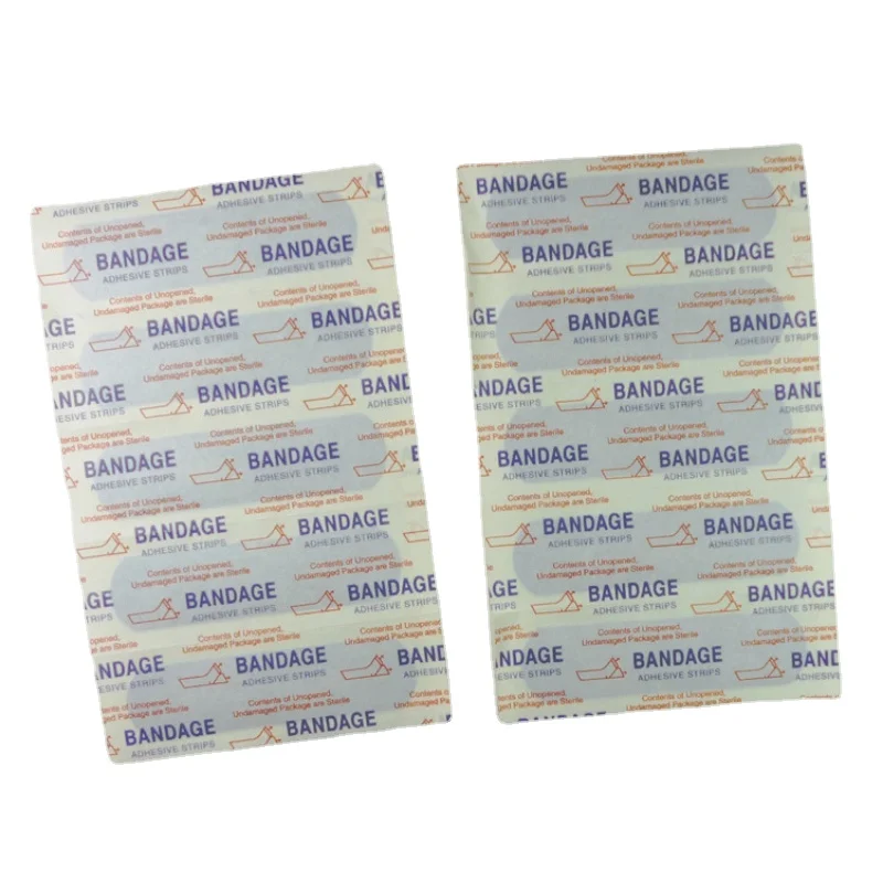 100pcs/set Blue Band Aid for Cook PE Waterproof Plasters  First Aid Strips Wound Dressing Patch Blue Adhesive Bandages