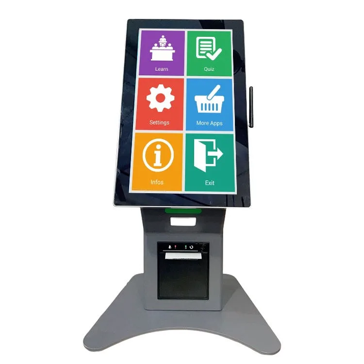 كشك طلب الخدمة الذاتية لمحكمة الطعام وتطبيقات الخروج الذاتي Windows POS شاشة تعمل باللمس 15.6 بوصة