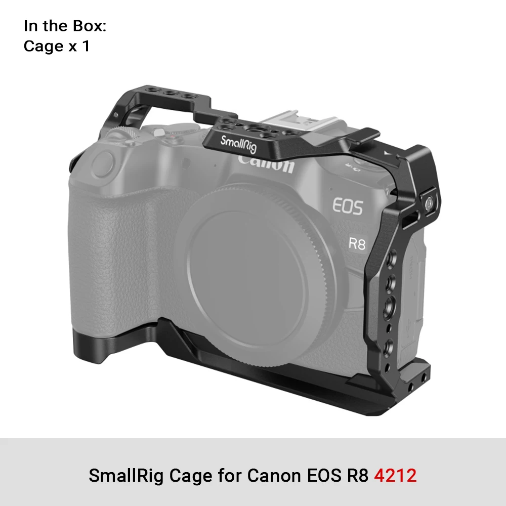 SmallRig R8 Camerakooi voor Canon EOS R8 met Arca Swiss Quick-Release Plaat voor DJI Gimbal Statief met 1/4 "-20 Draadgaten -4212
