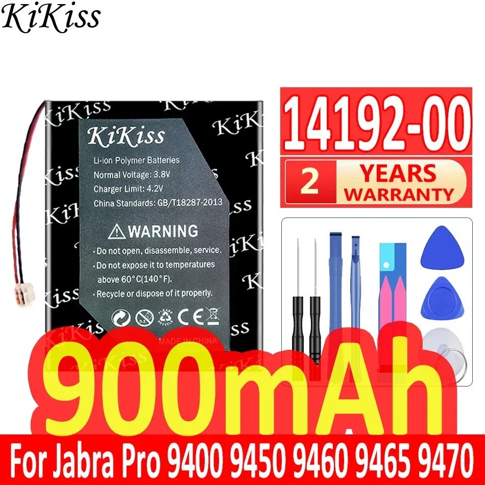 900mAh Professional Headphones Battery for Jabra Pro 9400 9450 9460 9465 9470 14192-00