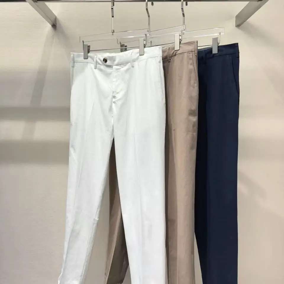 

BC итальянские мужские осенние и зимние новые повседневные деловые брюки, мужские повседневные однотонные прямые брюки, брюки