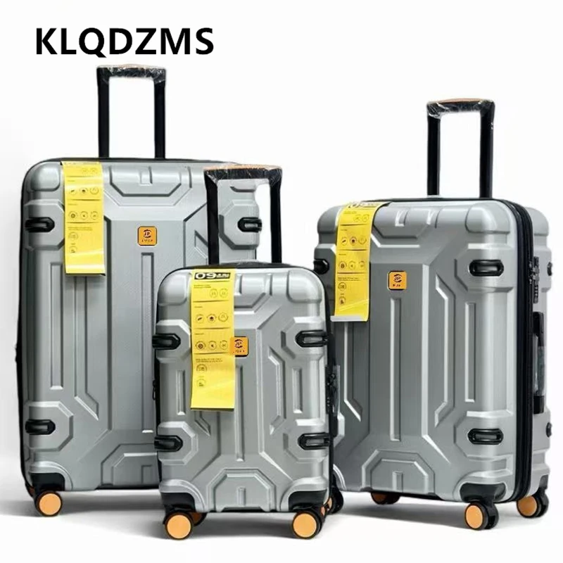 KLQDZMS Suitcase Wheeled Travel Bag Large Capacity Trolley Case Women's Boarding Box ABS + PC Password Box Rolling Luggage