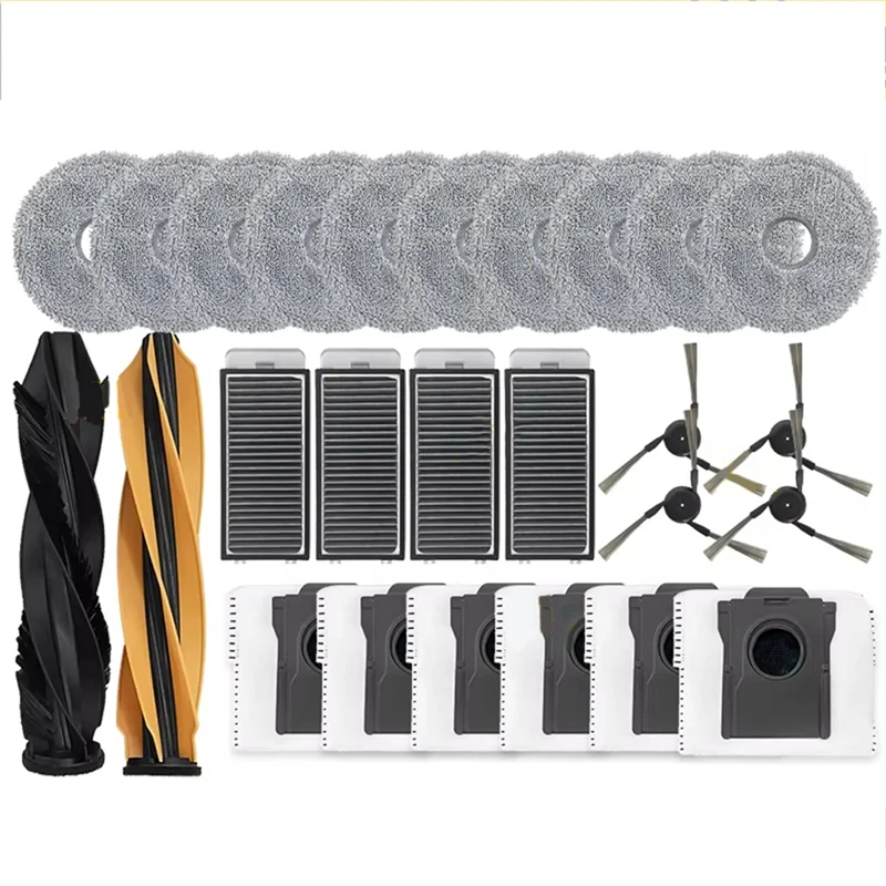 A83X-For DREAME X50 Ultra/X50 Master/L50 Pro Ultra/MOVA V50 Ultra قطع الغيار-الفرشاة الرئيسية، الفلتر، قماش الممسحة، كيس الغبار