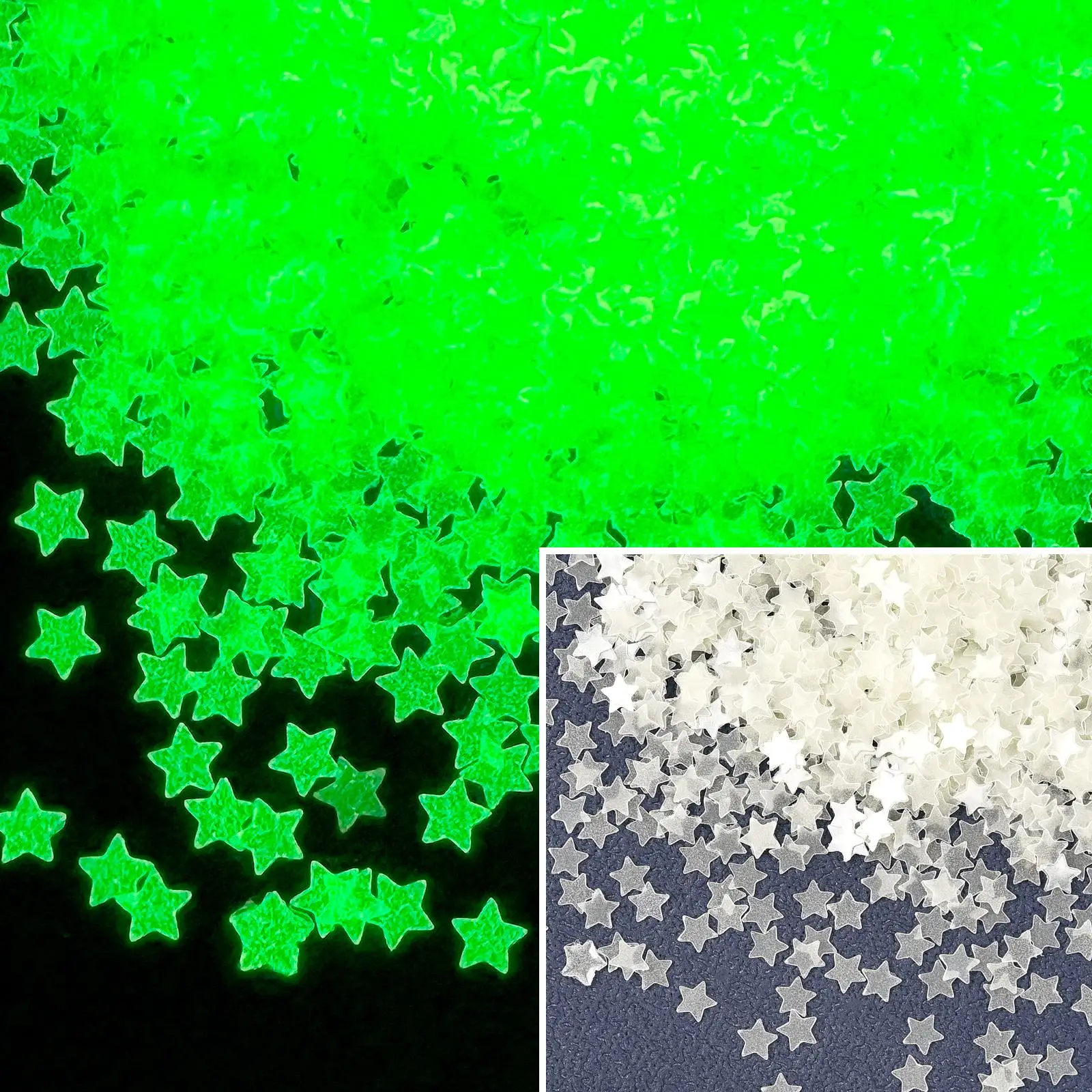 1000pcs/Lot 3mm Luminous Moon Stars For DIY Supplies Nails Art Polymer Clear Clay Accessories DIY Sequins Scrapbook Shakes Craft