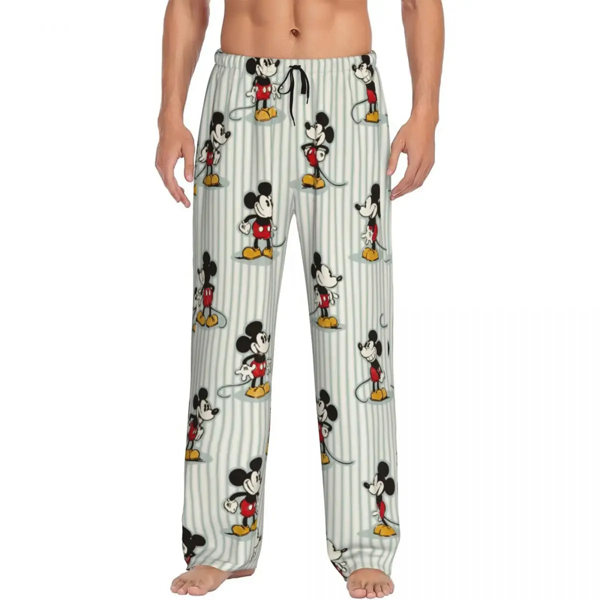 

Custom Printed Cartoon Anime Tv Mickey Mouse Pajama Pants for Men Sleep Sleepwear Bottoms with Pockets