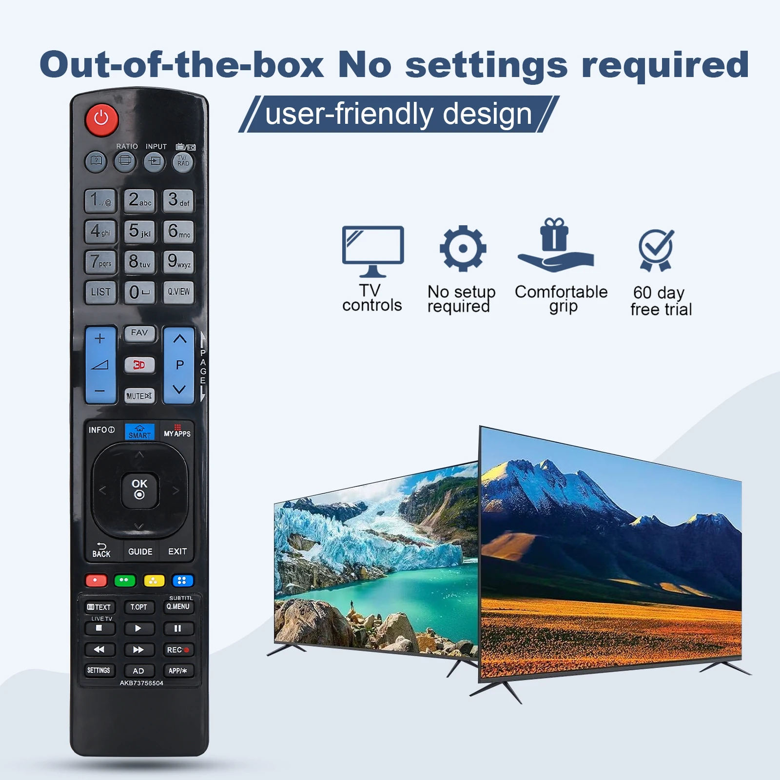 Controle Remoto de Alta Qualidade AKB73756504 para Substituir Modelos L/G AKB73756502 AKB73756510 AKB73275618 para TVs 3D LED/LCD LA/LM/PH - Oferta Imperdível