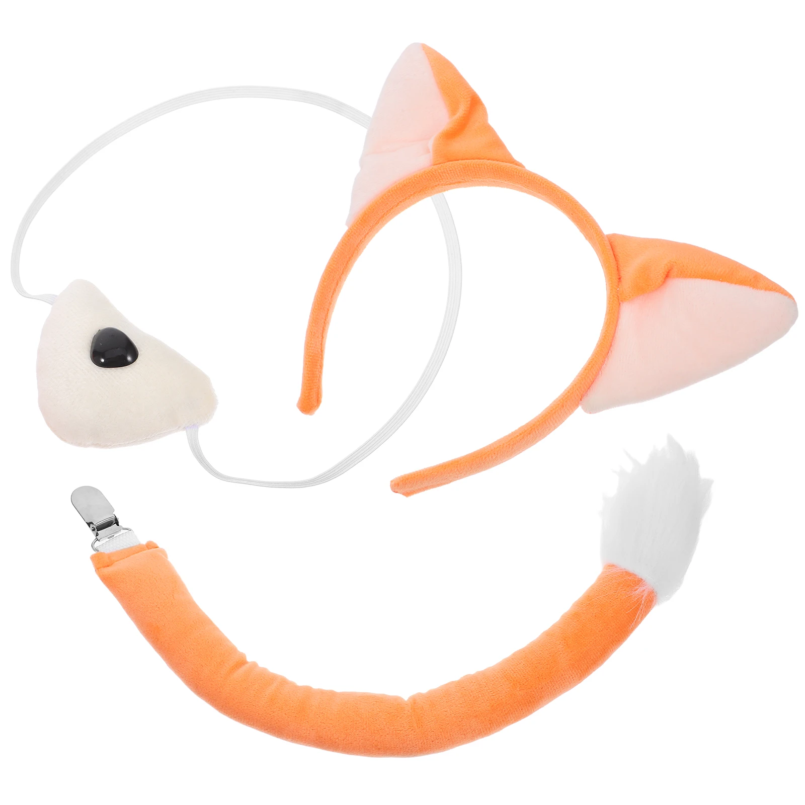 

Fox Headband Set Tail Ears Adult Cute Orange Costume Animal Headbands Cloth Child Role Props Fox Ear Kid Accessories Halloween