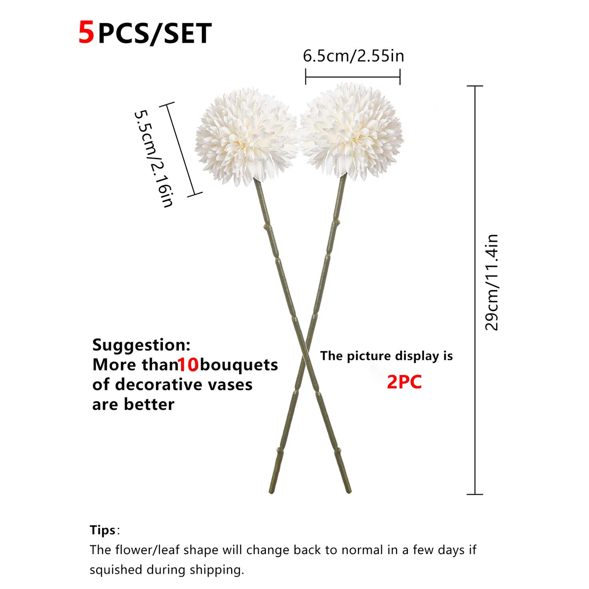 5/10 Stück Künstliche Seiden-Hortensien Pompons für Heimdekoration, Scrapbooking, Hochzeit, Festival, Kranz, Brautaccessoire, Sonderangebot – Detail 7