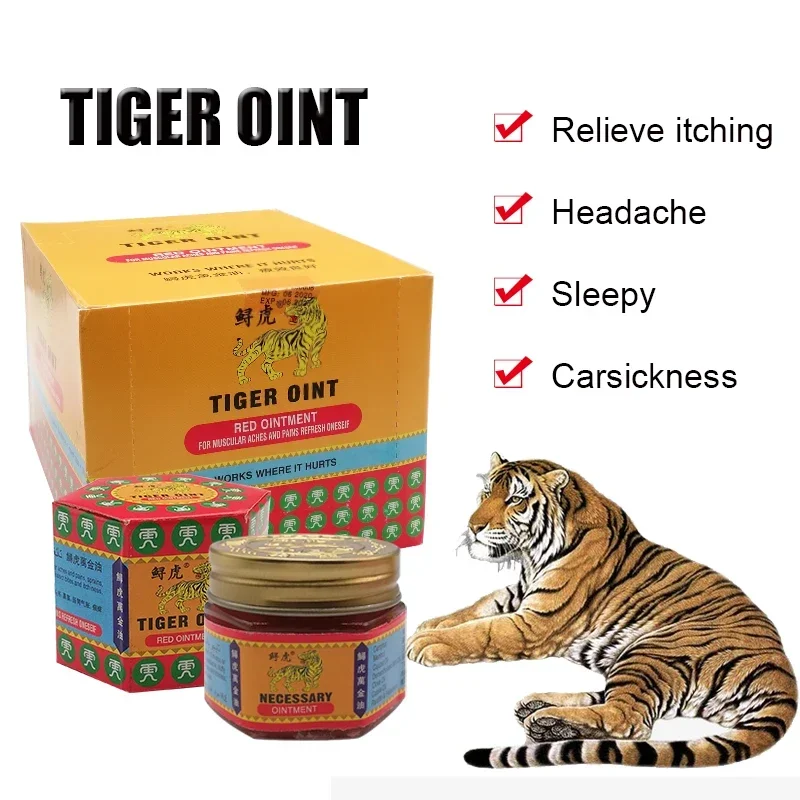 1PC Tiger Balm Ointment Essential Oils Mosquito Elimination Headache Cold Dizziness Solid Air freshener Body Massage Plaster