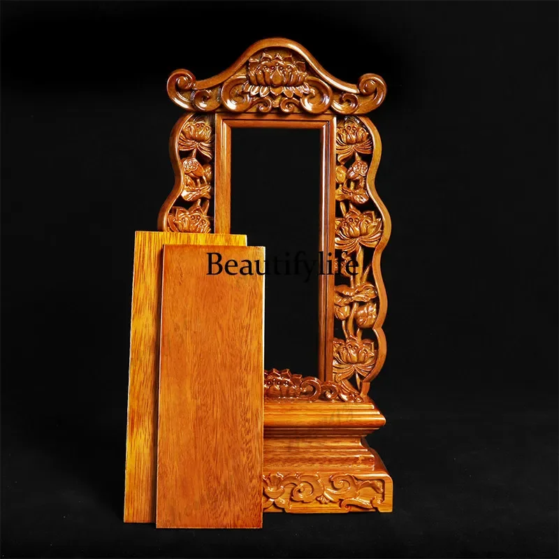 A74Spirit master card ancestral ranking card household mahogany ancestral hall god master card