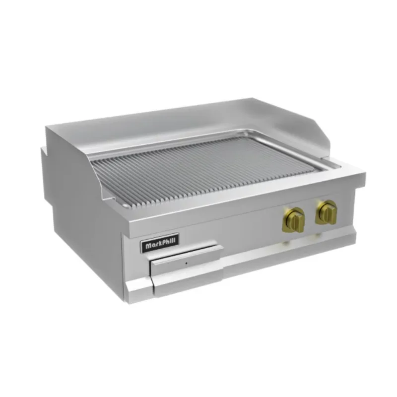 Commercial Quality Stainless Steel Electric Griddle Plate Grooved Flat Grill Cabinet for Steak Meat Roasting Kitchen Equipment