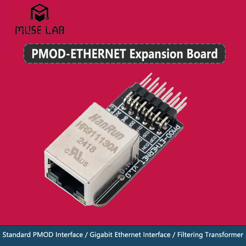 

Плата расширения PMOD-ETHERNET Стандартный модуль расширения PMOD FPGA Интерфейс Gigabit Ethernet с фильтрующей трансформацией