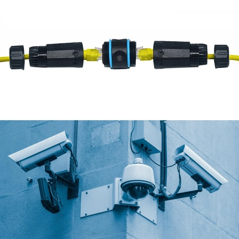 Đầu nối Ethernet được bảo vệ M17B Gigabit RJ45 Cat6 với khả năng bảo vệ chống nước IP68 để kết nối mạng toàn