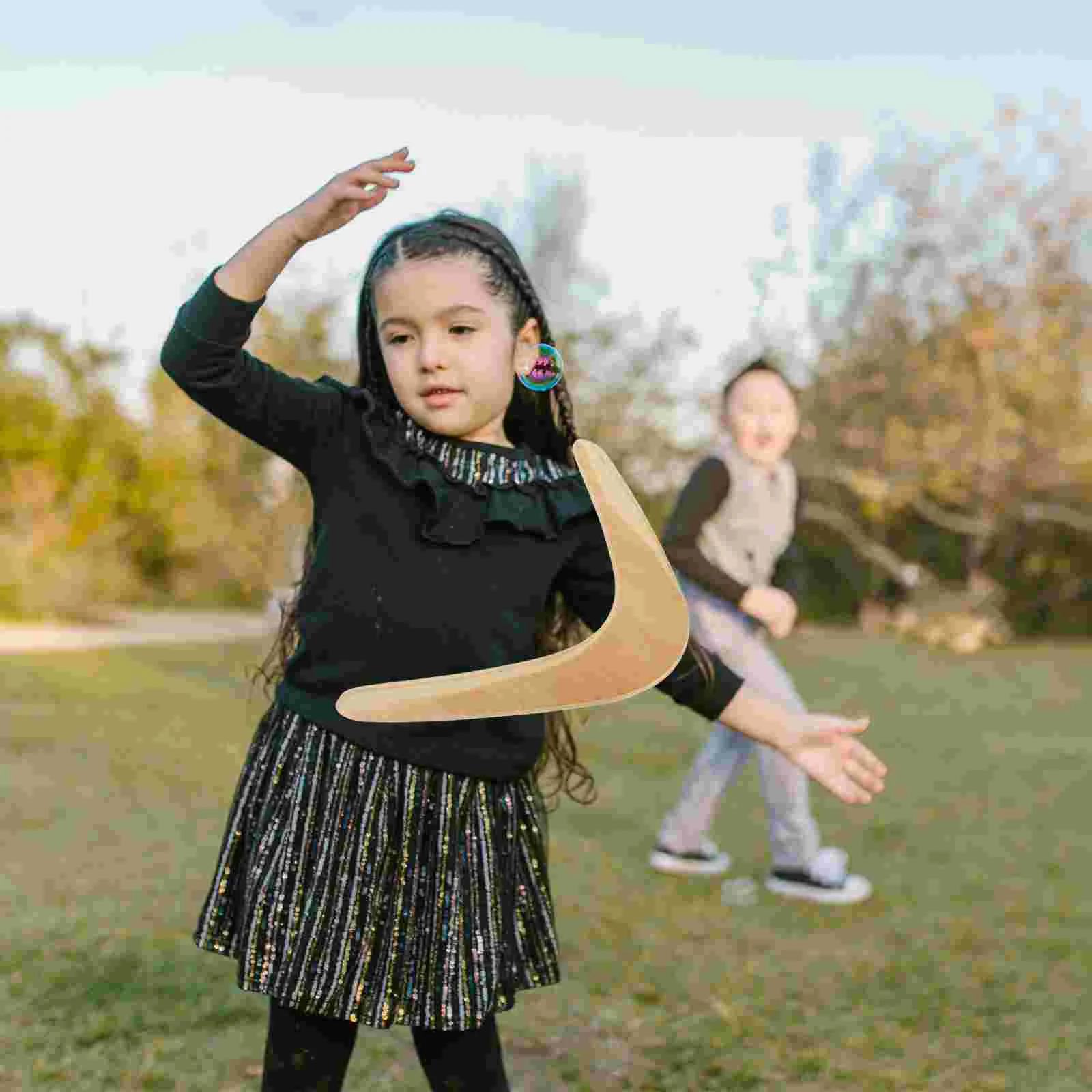 Card Boomerangs Disc Shooter Outdoor Flying Toy Sports Equipment Wooden Dish Baby