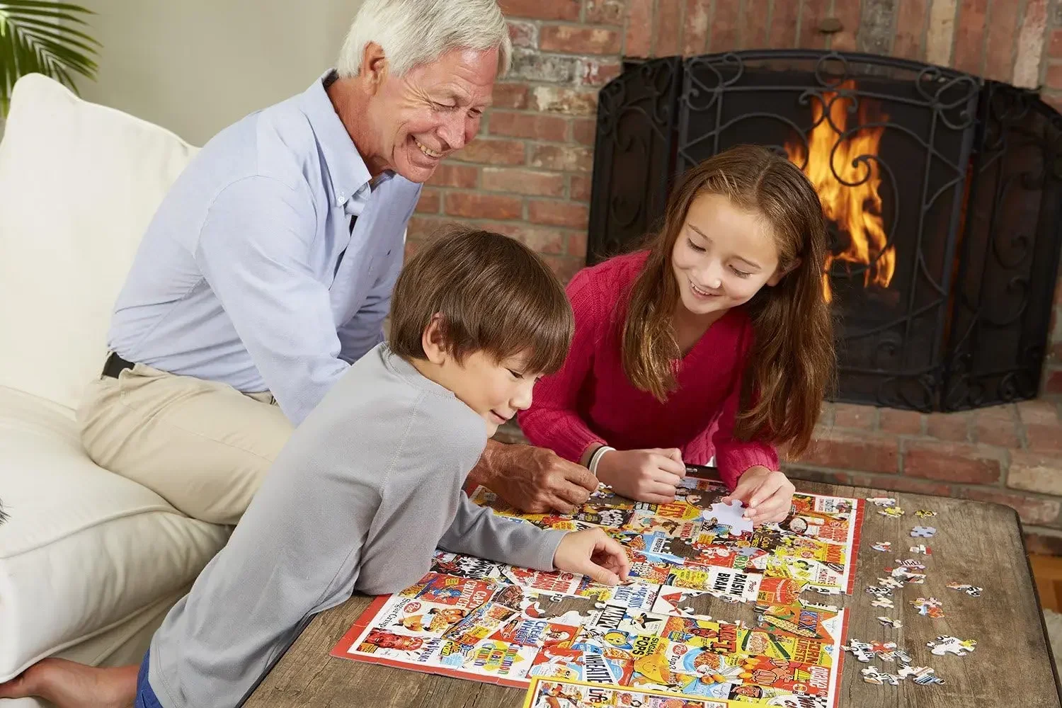 Painting Puppies 1000/500/300 Pieces Jigsaw Puzzles Challenging Family Activity Games for Gameroom Bedroom Livingroom Party Gift