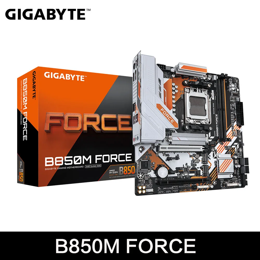 GIGABYTE nuevo B850M FORCE placa base Socket AM5 para Ryzen 9000 8000 7000 Series CPU doble canal Micro ATX DDR5 SATA3 M.2