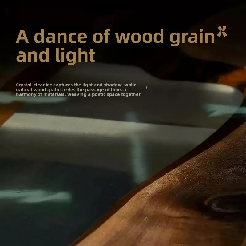 طاولة شاي كبيرة من الراتنج الخاص، طاولة طعام، مكتب متكامل، طاولة شاي، مكتب كبير، شاي نهري طويل #5