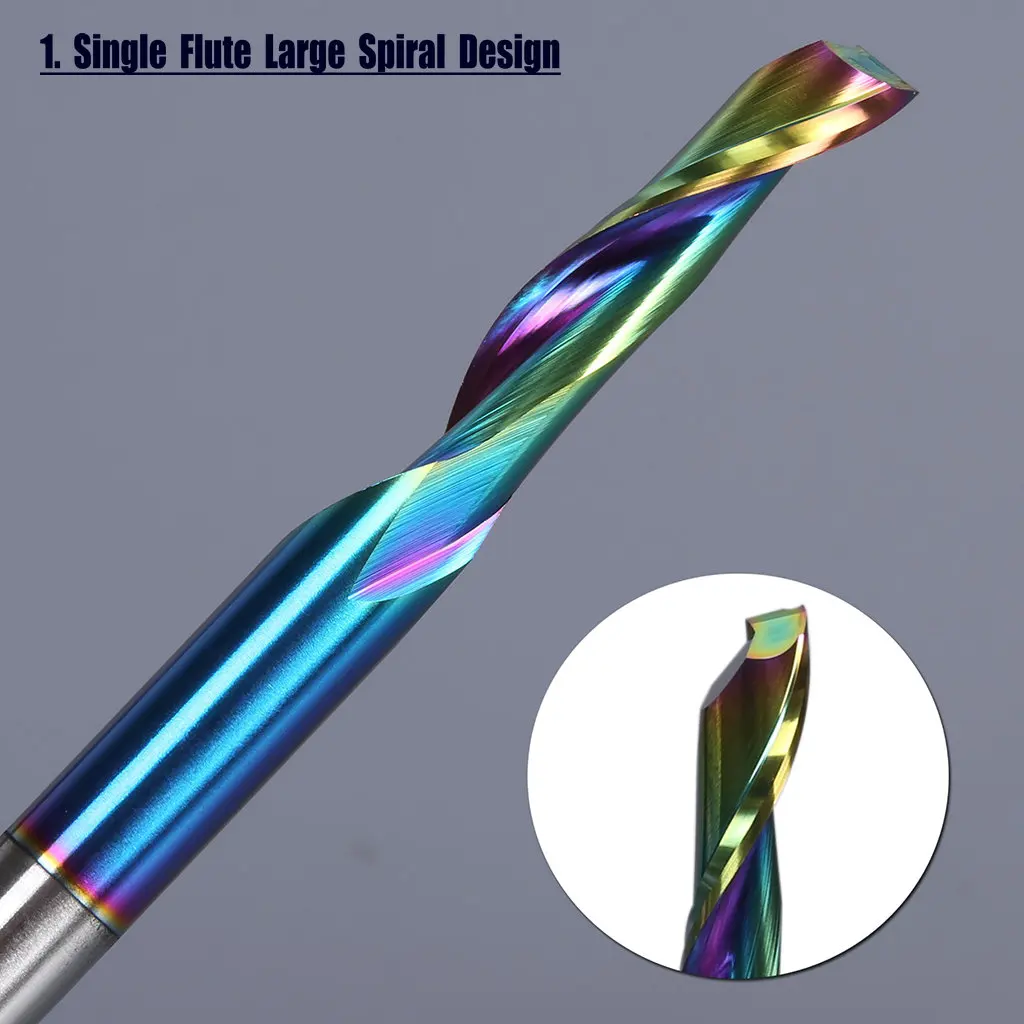 

8 мм фреза с одной канавкой, концевая фреза из высокоскоростной стали, режущие инструменты из быстрорежущей стали с ЧПУ, алюминиевая фреза для гравировального станка