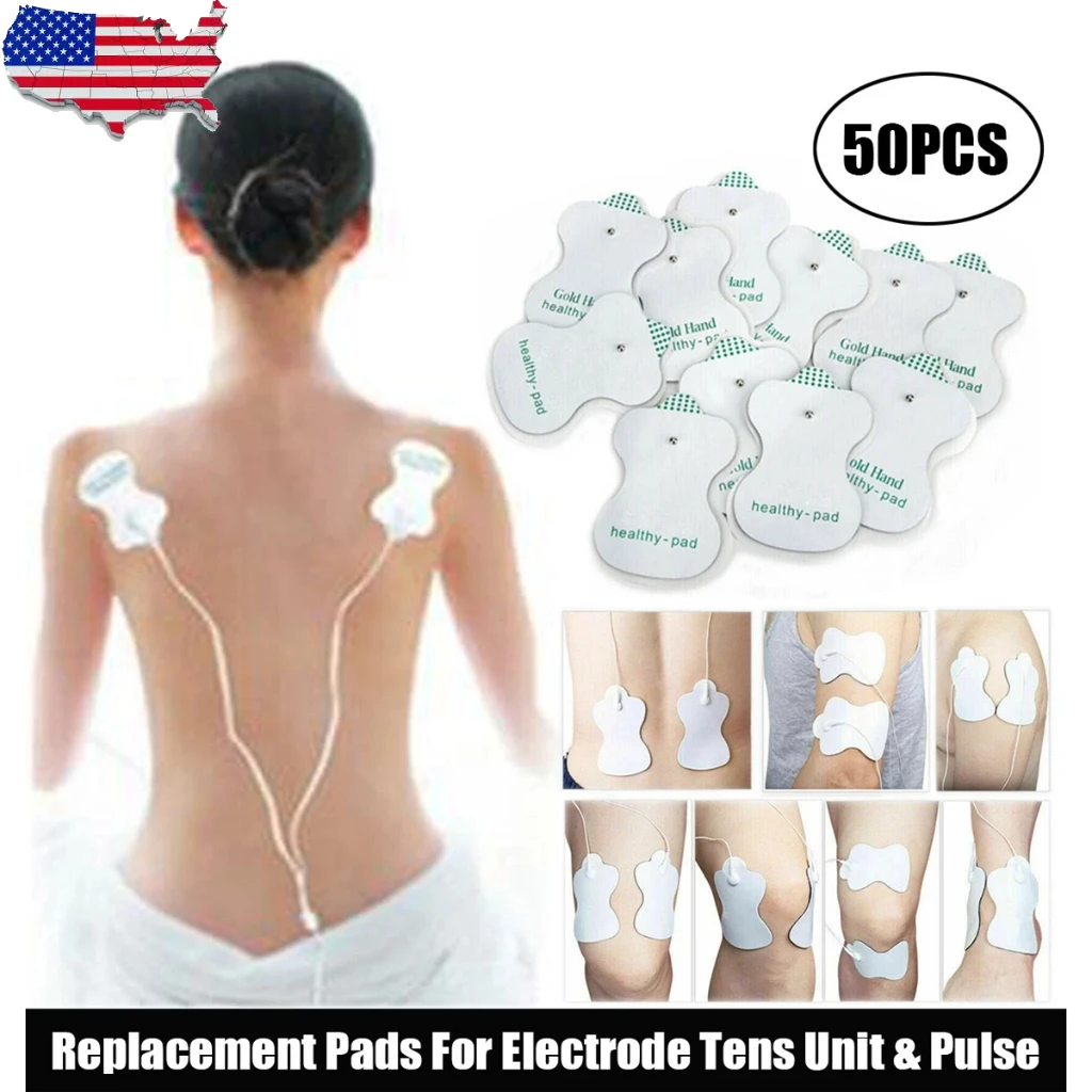 

50pcs Electrode Pads Self Adhesive Replaceable Body Massager Pad for Acupuncture Moxibustion Physical Therapy