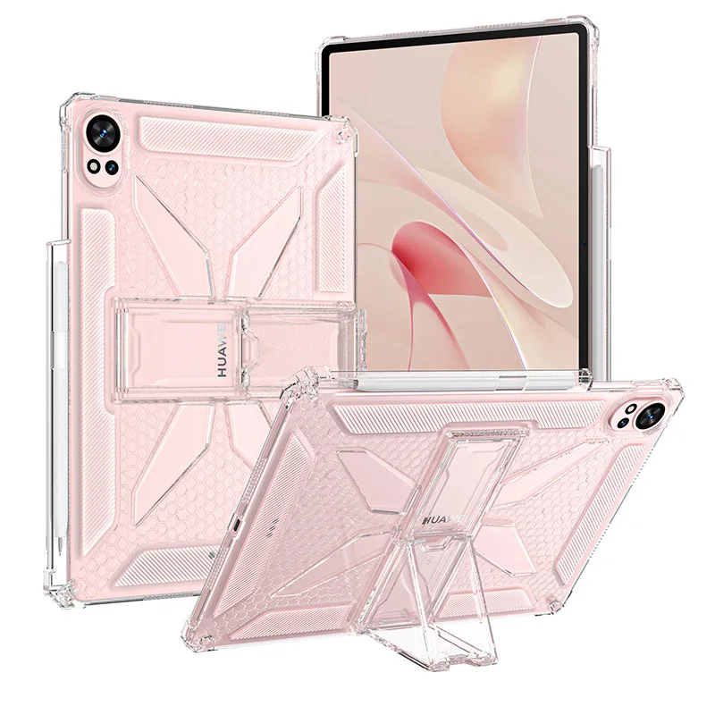 

Case with Stand for HUAWEI MatePad 11.5"S 2024 Transparent Soft TPU Capa Fundas Shell With Pen Slot for Pro 12.2" Air 12" SE 11"